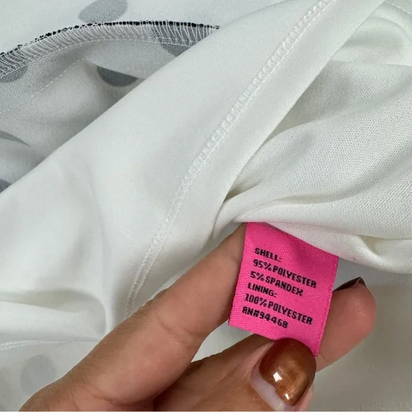 Betsey Johnson Black and White Polka Dot Dress with Heart Cutout Back - Picture 10 of 11